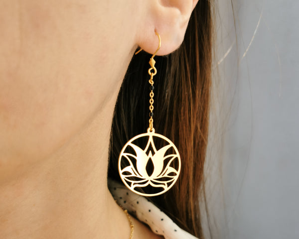 BOUCLES LOTUS PERLES